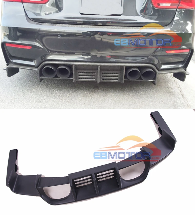 Неокрашенный стеклянный задний диффузор для BMW F80 M3 F82 F83 M4 2014UP B409F | - Цена: 