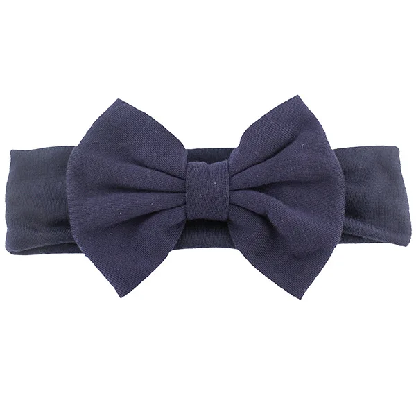 10pcs/lot High Quality Kids Cotton Headbands With 11CM Bows For Birth Girls Top Quality Headwear - Цвет: 5