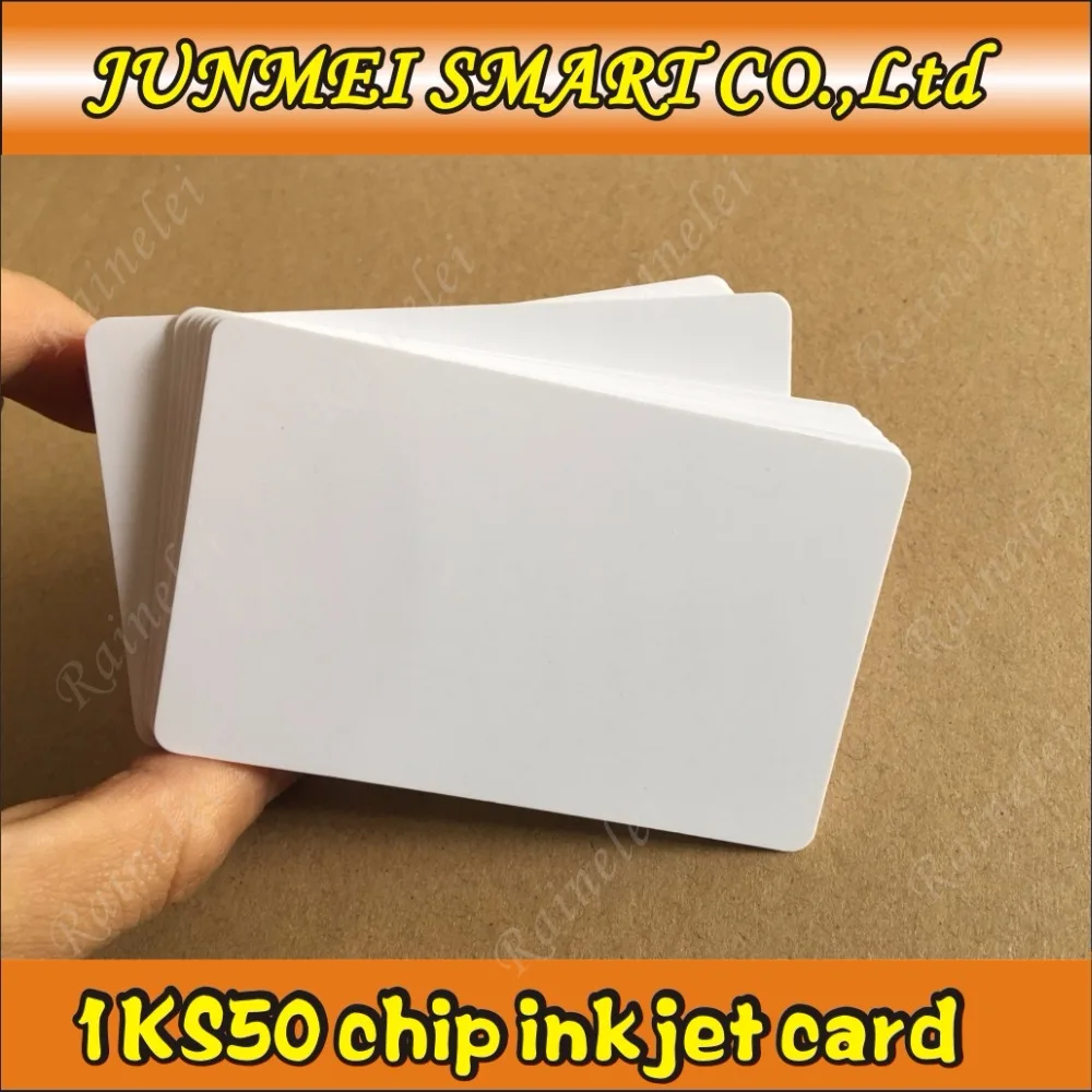 100 шт./лот 13 56 МГц бесконтактная печатная смарт-карта RFID с чипом S50 для струйного