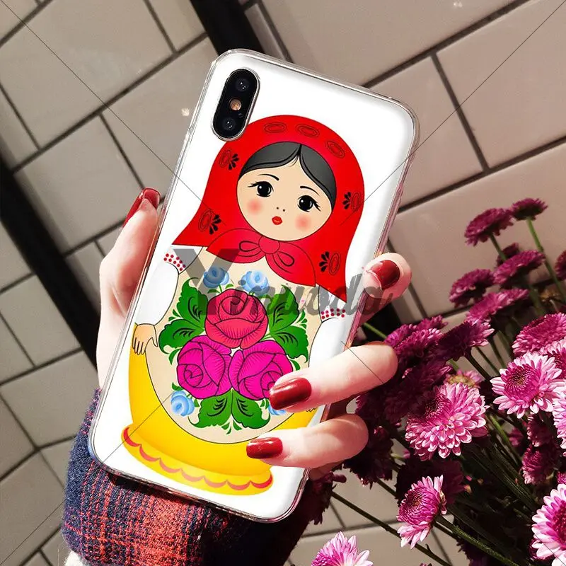 Yinuoda русские куклы-матрешки покупателей высокое качество чехол для iPhone X XS MAX 6 6s, 7, 7 plus, 8, 8 Plus, 5 5S SE XR