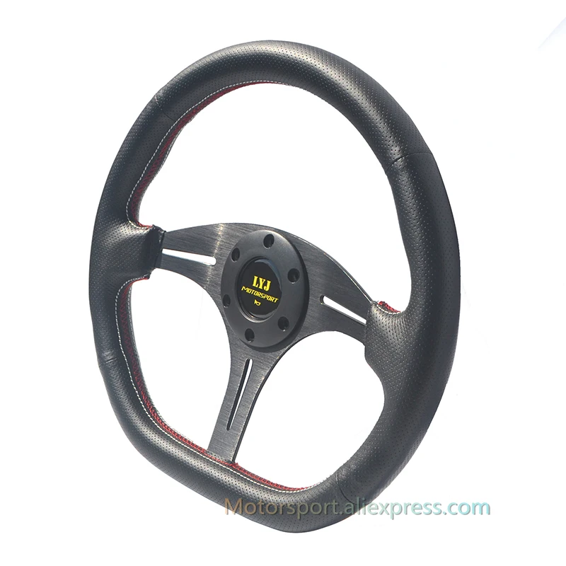 Сменный руль для автомобиля из натуральной кожи в форме D|trd steering|trd steering wheelcar wheel |