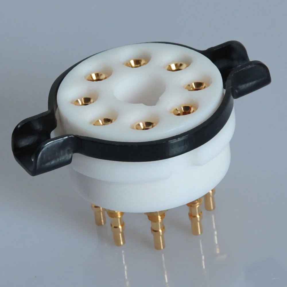 

1pc gold plated Ceramic Teflons base 8Pin Tube Socket EL34 KT88 6SN7 6550 Tube Amplifier Parts