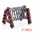 Блокировочные блоки 2 шт.компл. Военная Вторая мировая война набор препятствий продажа строительных блоков игрушки для детей сборка армия спецназ блочная игрушка