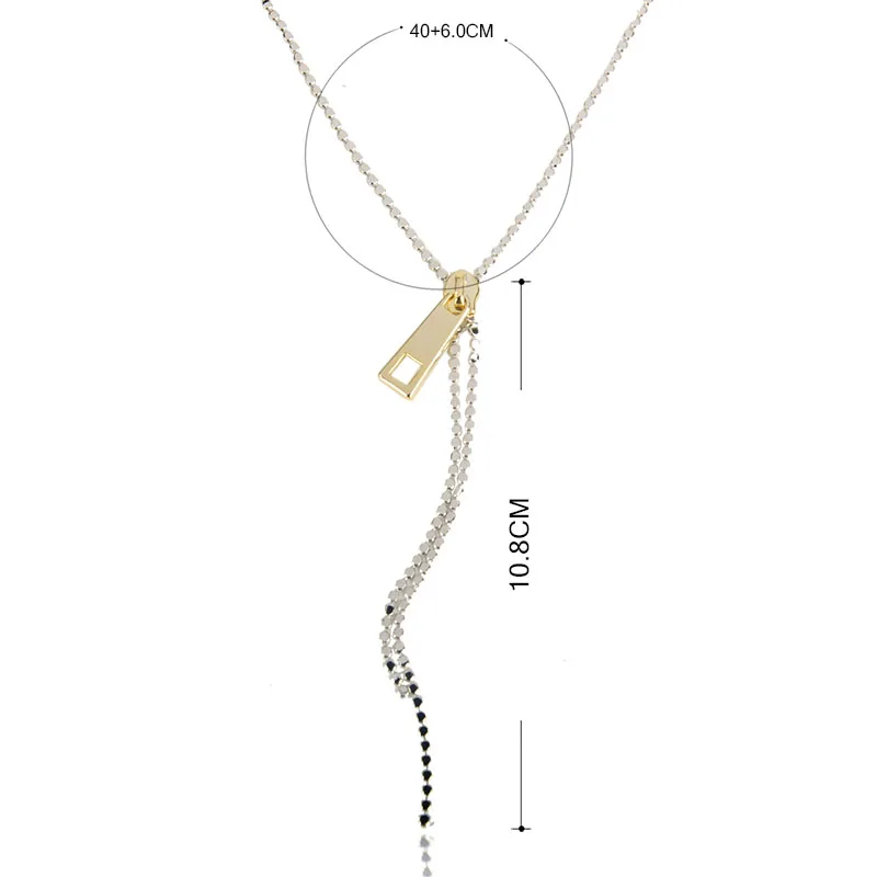 MECHOSEN Creative Zipper Pendant Necklace Trendy Fine Jewelry for Office Lady Personality colar ketting stranger things hippie | Украшения