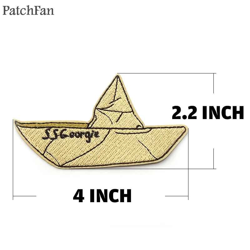 Patchfan Стивен Кинг это клоун СС Джорджи вышитые железные нашивки значки Лоскутная аппликация значок для рюкзака наклейка A1520