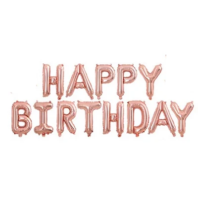 Happy birthday balon Розовое золото, для невесты, для душа, металлическая фольга, для невесты, для девичника, вечерние, блестящие, свадебные украшения, для девочек, для дня рождения, для вечеринки - Цвет: Happy birthday balon