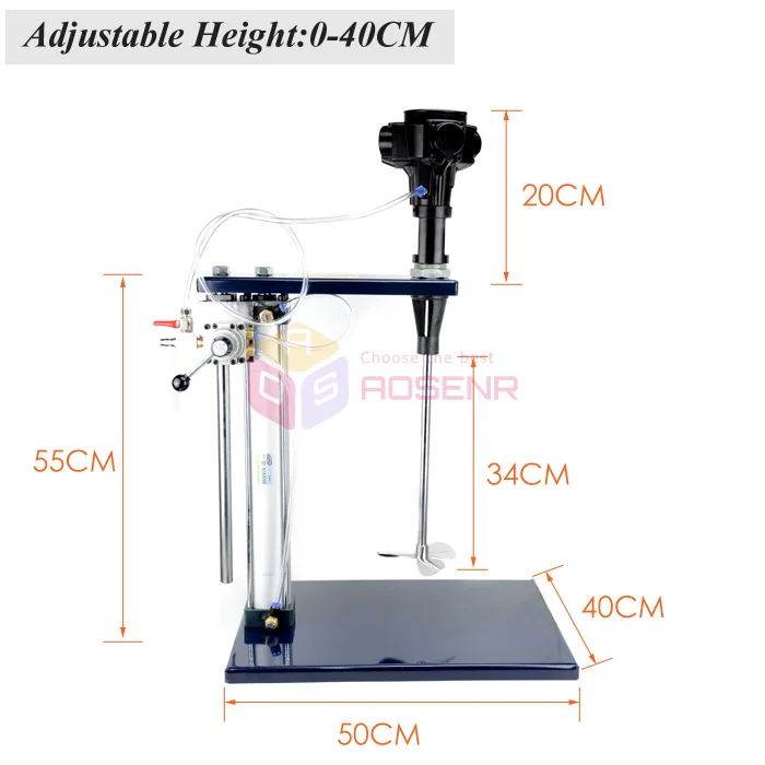 50 Gallons 200L Pneumatic Paint Mixer Ink Mixing Machine Coating Tool Blender Stirrer Blade Air Agitator Barrel Mix | Инструменты