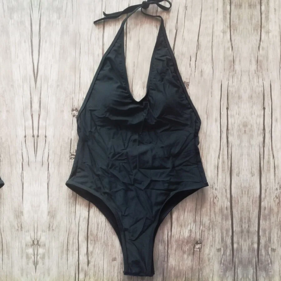 Слитный купальник с сеткой женский 2018 прозрачный монокини вырезом на спине