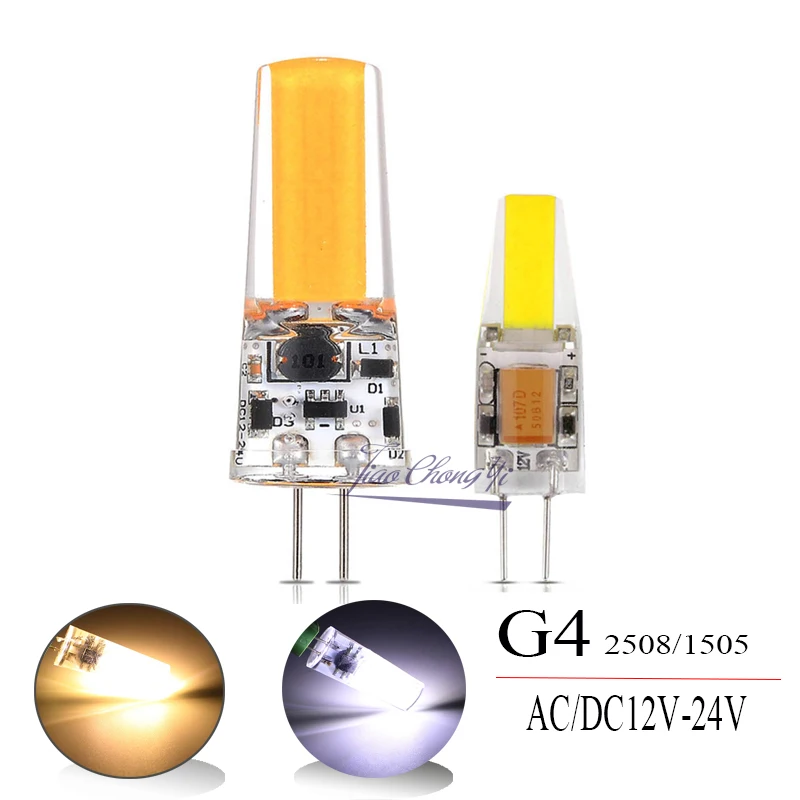 Светодиодная лампочка G4 COB 2508 1505 белый теплый прясветильник свет для шкафа