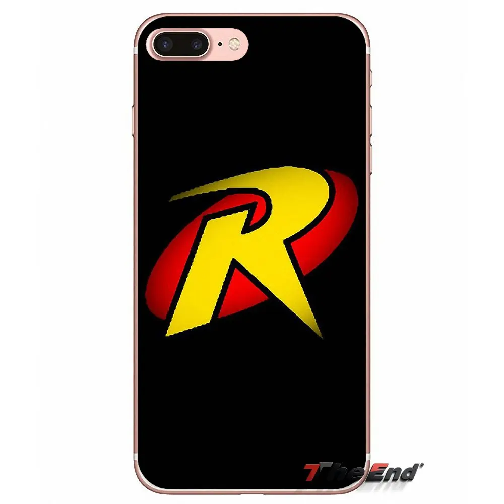 Силиконовый чехол с логотипом Бэтмена и Робина для iPhone X 4 4S 5 5S 5C SE 6 6S 7 8 Plus Samsung Galaxy