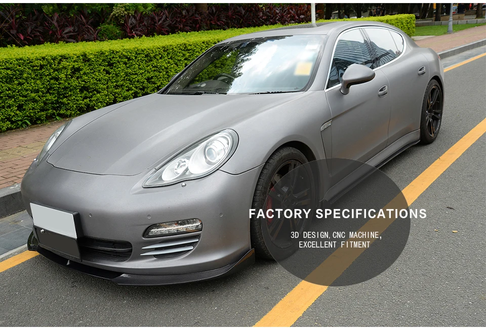 Карбоновый передний бампер спойлер подбородок для Porsche Panamera 2010-2013
