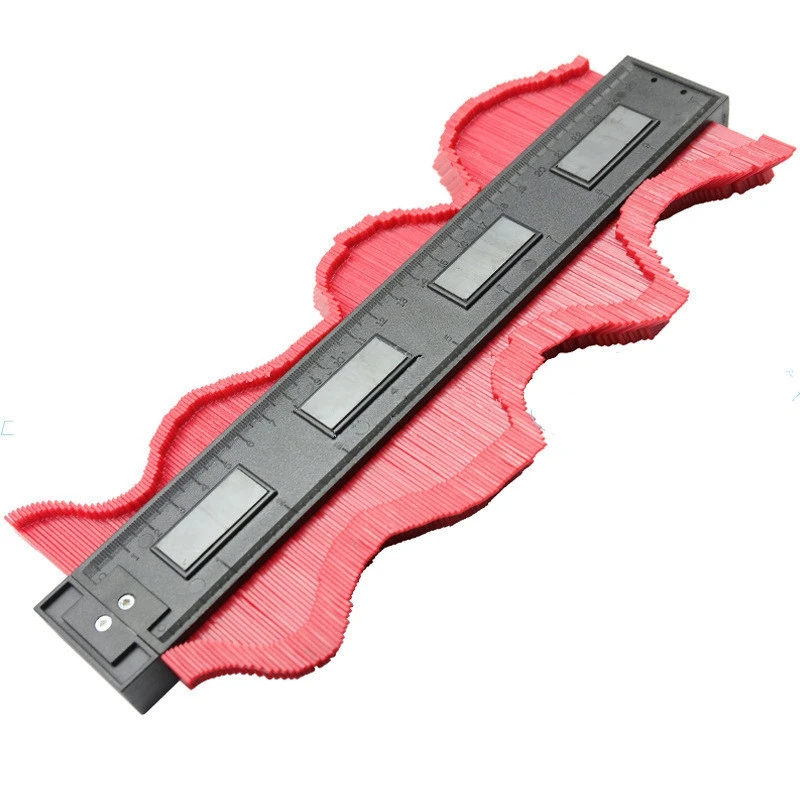HOT-Plastic Profile Copy Gauge Contour Duplicator Standard 5/10inch Width Wood Marking Tool Tiling Laminate Tiles Genera | Инструменты