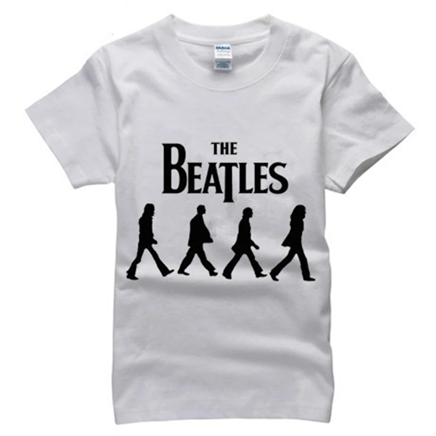 summer 2015 famous band rock and roll T Shirt cotton the beatles t-shirt man top tee casual short sleeve plus size | Мужская одежда