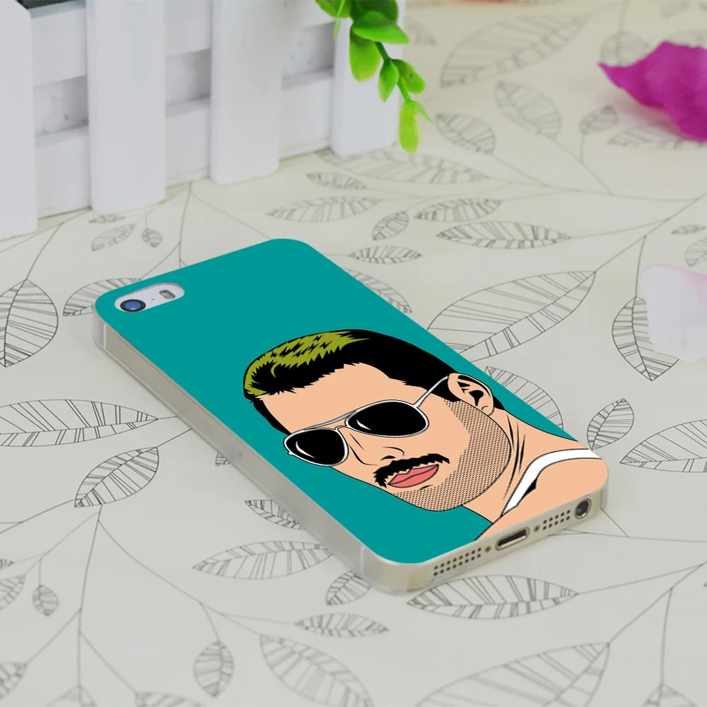 C3860 Freddie Mercury Transparent Hard Thin Case Skin Cover For Apple IPhone 4 4S 4G 5 5G 5S SE 5C 6 6S Plus |