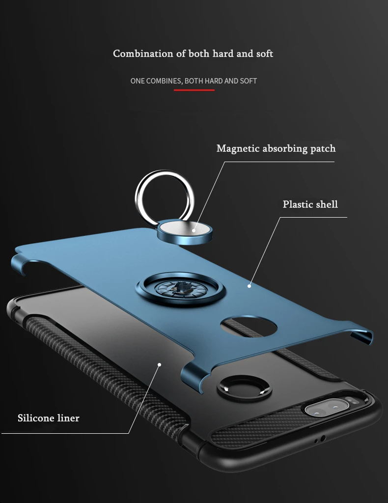 Чехол для телефона ipone 6 Чехол 6s Мягкий силиконовый чехол Fundas Capa магнитное кольцо задняя крышка для iPhone 6Plus 7 8 6s XR Xs Max Fundas Coque Etui