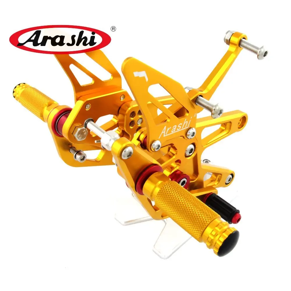 Араши 1 Набор CNC Регулируемая подставка для ног YAMAHA YZF R6 2003 2004 2005 подножки