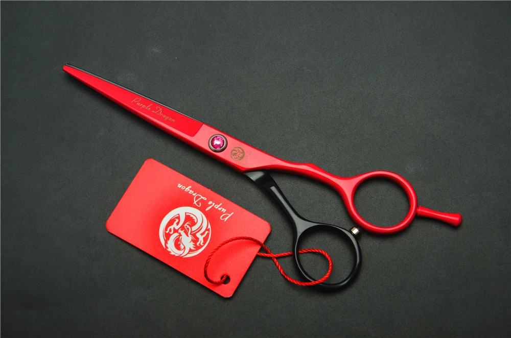 Профессиональные ножницы для волос 4 шт. 5 дюйма красные 440C парикмахерские +