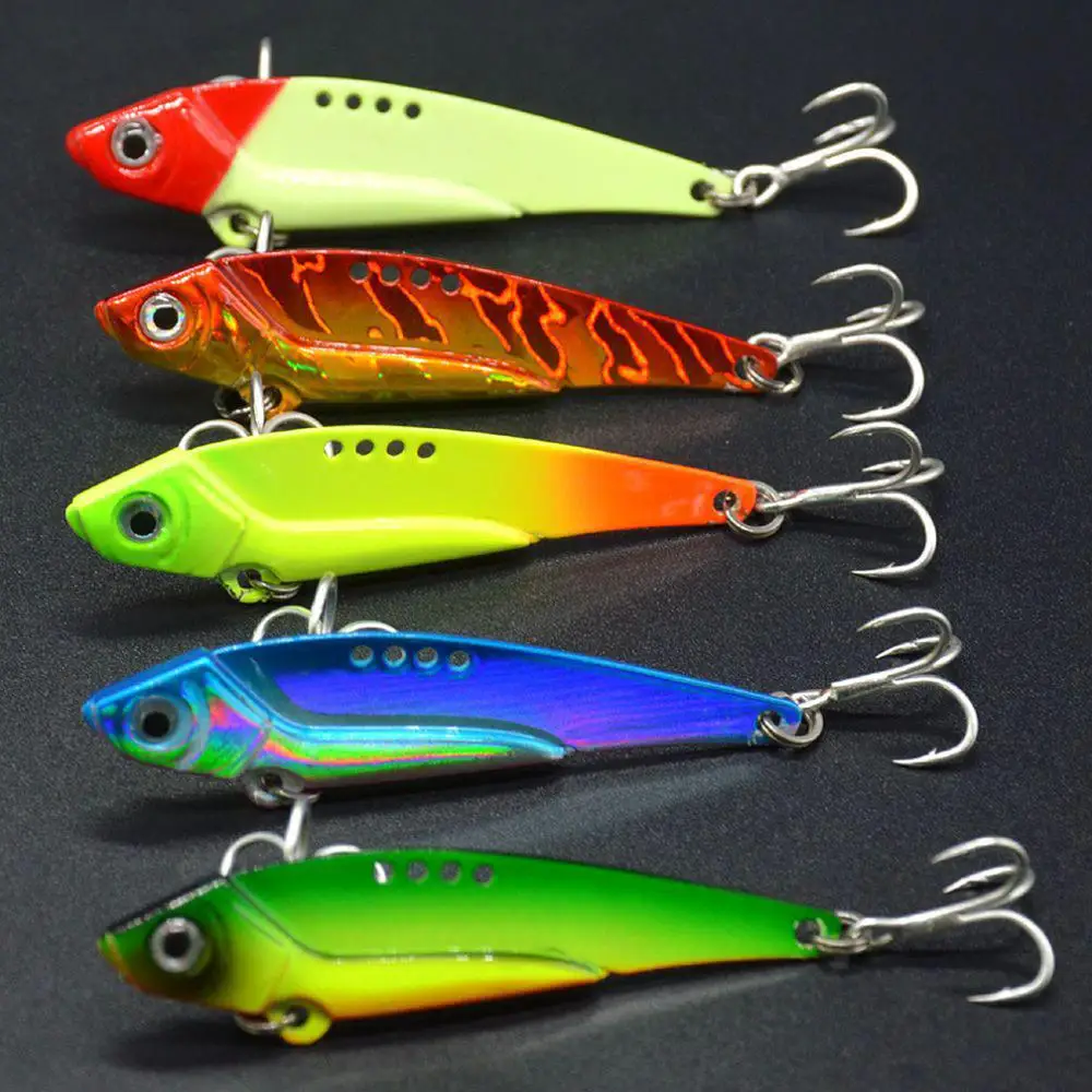 

5PCS Mini Fishing Fish VIB spoon Lure Hook baits 12g