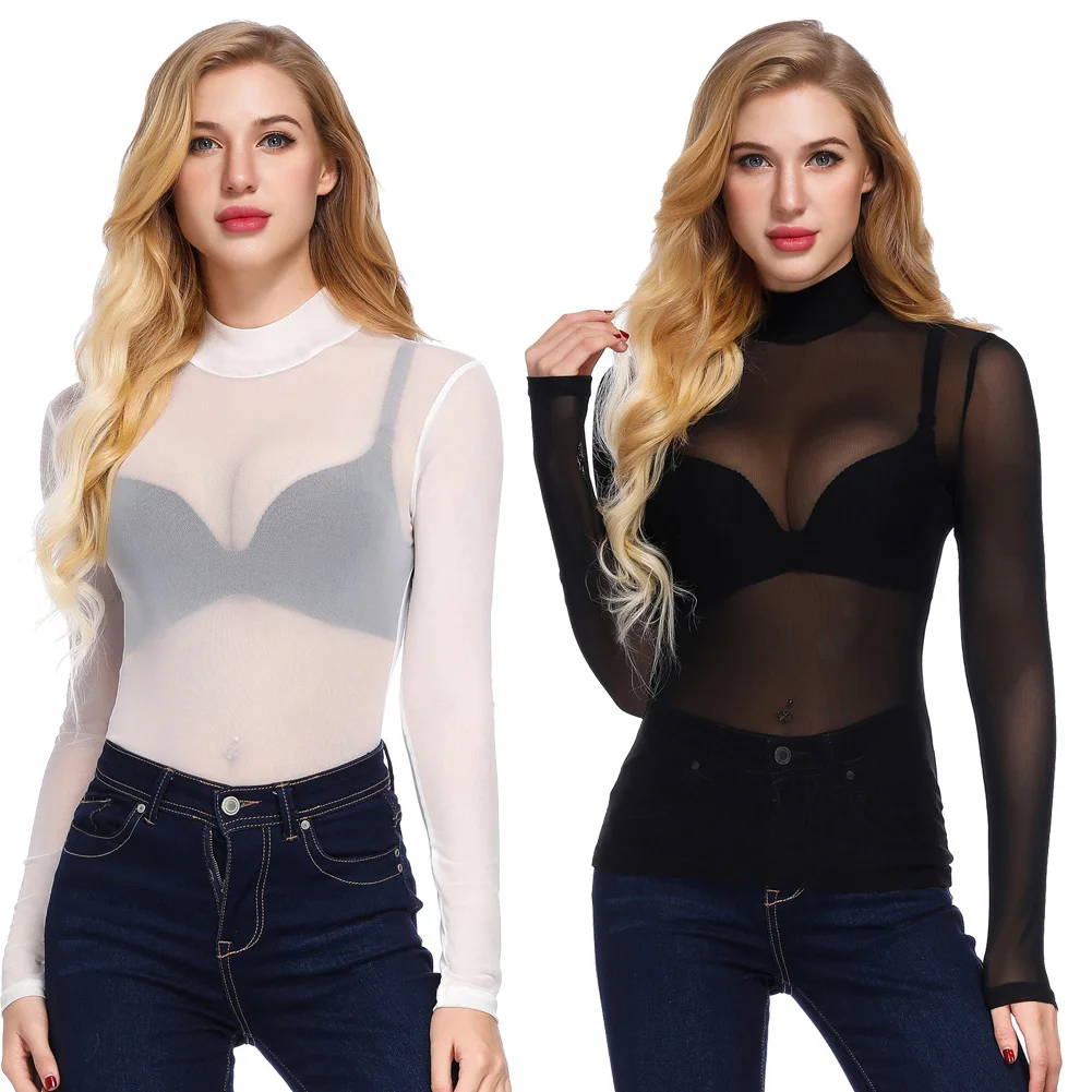 Блузка рубашка Футболка женская длинный рукав Клубная одежда вечерние летние