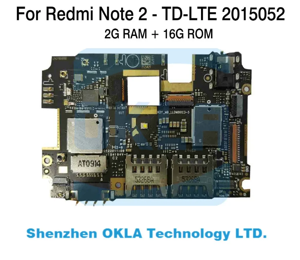 Материнская плата для Xiaomi Redmi Note2 Note 2 2015052 1 шт. Гб ОЗУ 16 ПЗУ Замена материнской