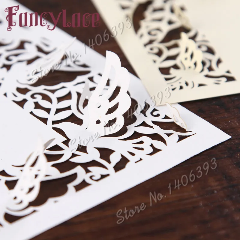 20 шт. свадебные открытки с лазерной гравировкой птиц|card design|pearl cardpaper card |
