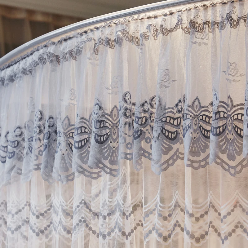 Роскошная кружевная напольная телескопическая сетка от комаров в дворцовом