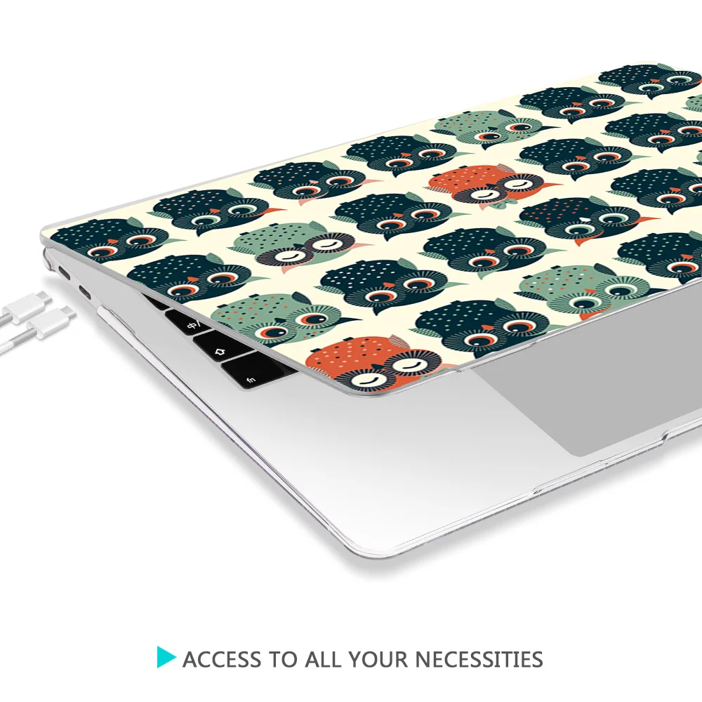 Чехол для MacBook Air Pro 13 15 16 дюймов A2141 A2159 2020 дюймов|owl laptop case|laptop casecase for apple macbook |