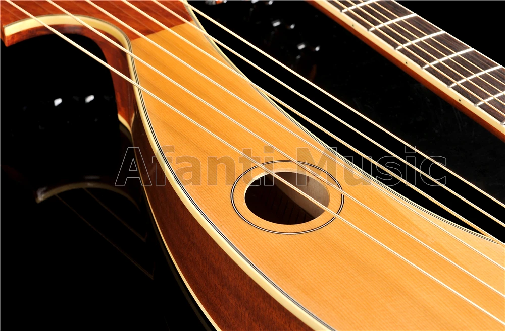 Spruce top / Sapele Back &amp Sides Rosewood Fingerboard Nut Afanti Harp guitar (AHP-1006) | Спорт и развлечения