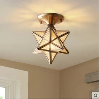 american copper aisle ceiling lamp creative personality star light simple home corridor porch home balcony lighting