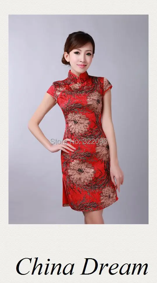 Женское льняное платье-Ципао традиционная китайская одежда в национальном стиле