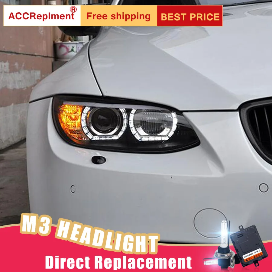 2 шт. светодиодный фары для BMW M3 E92 E93 2008 2013 Автомобильные ангельские глазки