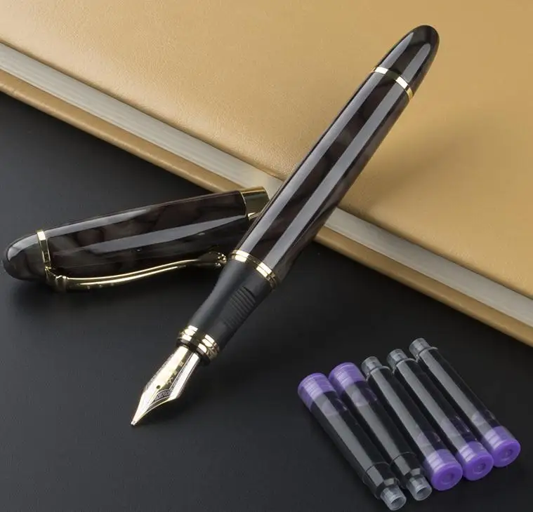 F IRAURITA перьевая ручка JINHAO X450 темно-зеленый и золотой 18 KGP 0,7 мм перо с широким основанием полностью металлический синий красный 21 цвет и чернила JINHAO 450 - Цвет: F