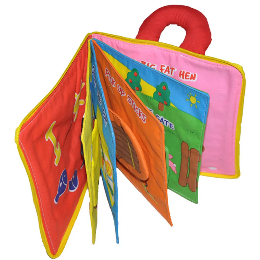 1PCS Baby Toy Soft Cloth Book Infant Early Learning&ampEducation Stroller Rattle 0-36 Months Newborn Activity |