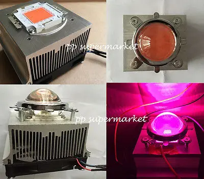 50 Вт DIY led grow light 380 840nm комплект чип драйвер радиатор вентилятор охлаждения