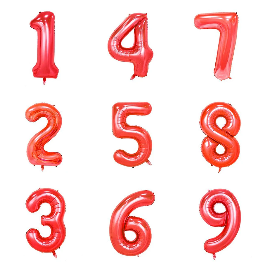 40 дюймов красный черный синий фольгированный воздушный шар большой женский