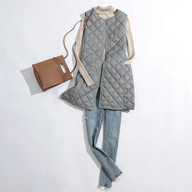 

Зимняя женская верхняя одежда, жилет, новинка 2018, тонкая женская пуховая куртка с круглым вырезом, жилет большого размера, однобортный Дамск...