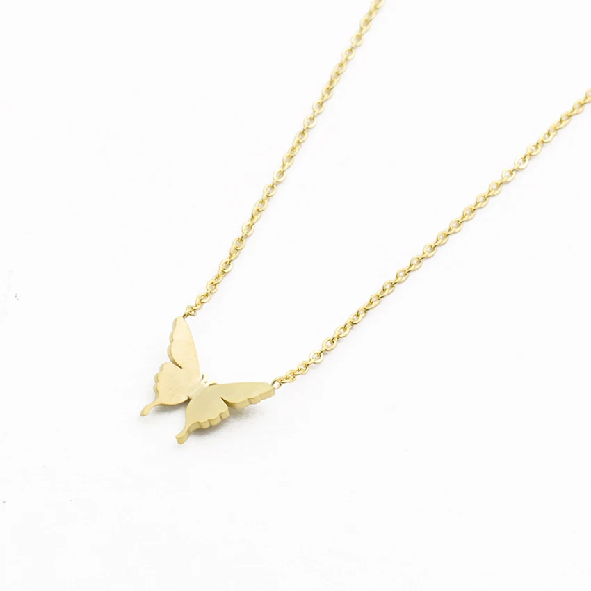 V привлечь animali Jewelry Нержавеющая сталь милые бабочки Ожерелья для мужчин кулон 2017