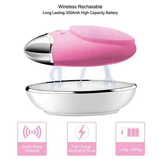 Electric Bath Brush Waterproof Body and Facial Cleansing Long Handle Sonic Scrubber for Deep Cleaning |