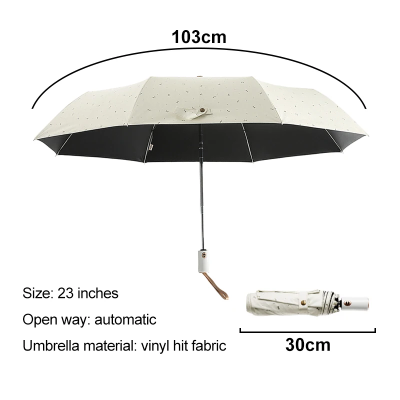 Дорожный Зонт от дождя для женщин автоматический складной зонт с защитой УФ