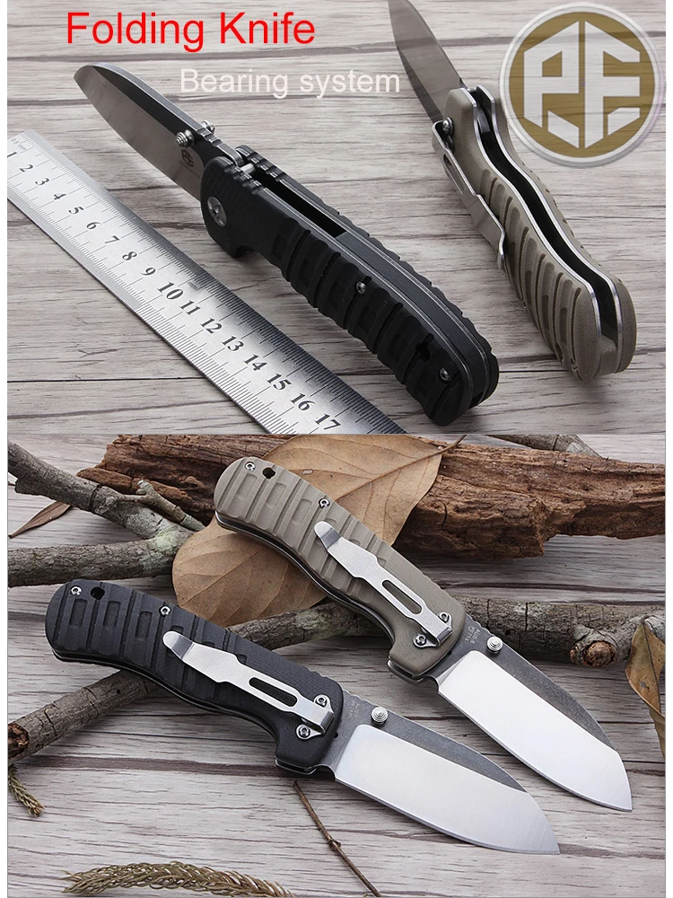 Petrified fish PF714 Походный нож 60HRC US 8 Blade несущий складной нож G10 ручкой охотничий нож карманный нож