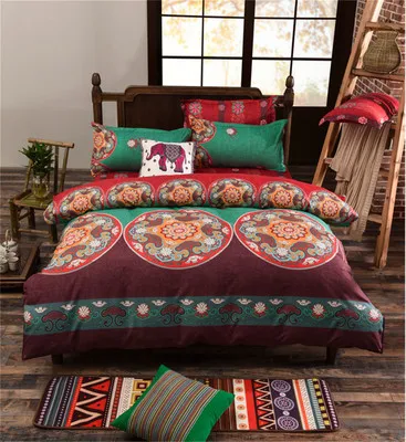 

Bohemia 4pc 3d comforter bedding sets Mandala duvet cover set winter bedsheet Pillowcase queen king size Bedlinen dekbedovertre