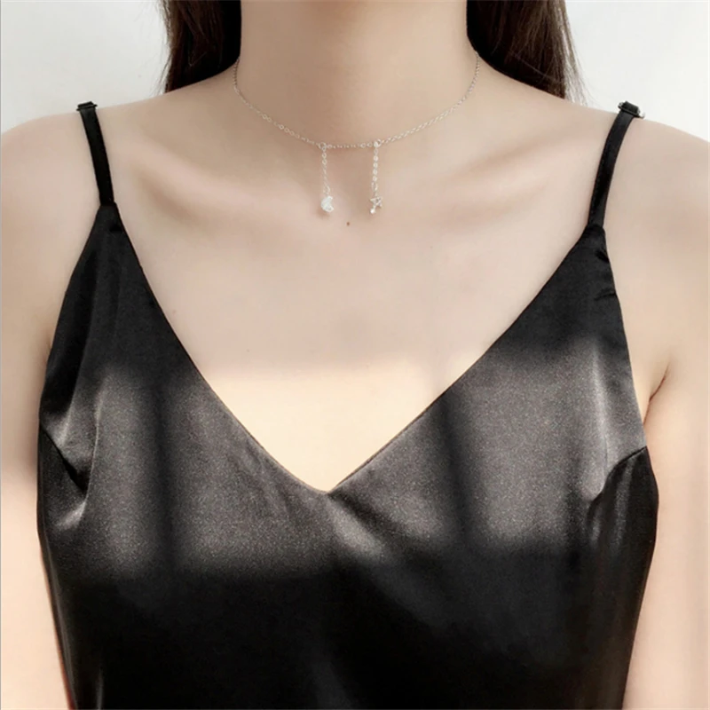 2019 ожерелье колье 100% сверкающая Луна и изысканные Кулоны Ожерелья для женщин