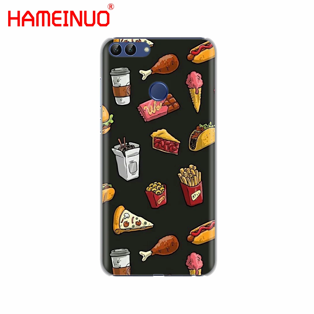 HAMEINUO Cute food fries burger funny Cover phone Case for Huawei NOVA 2 2S 3e PLUS LITE P smart 2018 enjoy 7s mate 7 8 9 10 pro | Мобильные