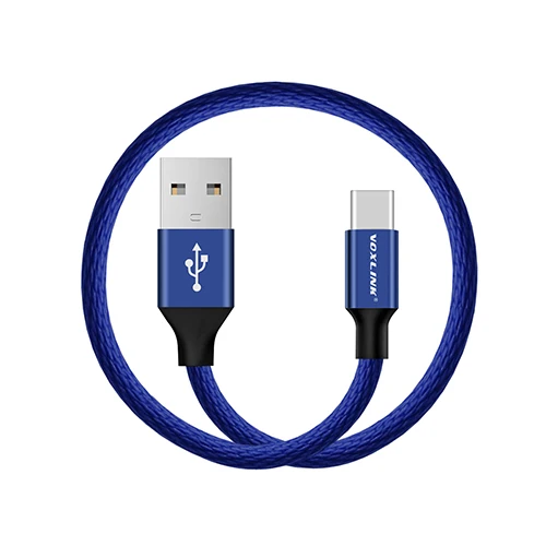 Blue VOXLINK 2.4A usb type C кабель для xiaomi redmi note 7 Мобильный телефон Быстрая зарядка кабель для samsung Galaxy S9 S8 Plus USB шнур - Цвет: Blue