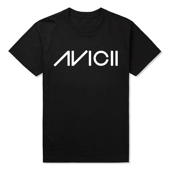 2018 летние Avicii футболки с принтом Для мужчин короткий рукав и круглым вырезом