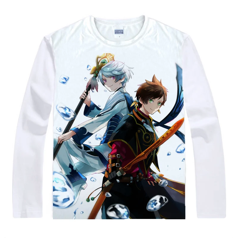 Футболки с надписью Tales of Zestiria рубашки длинным рукавом разных стилей косплей