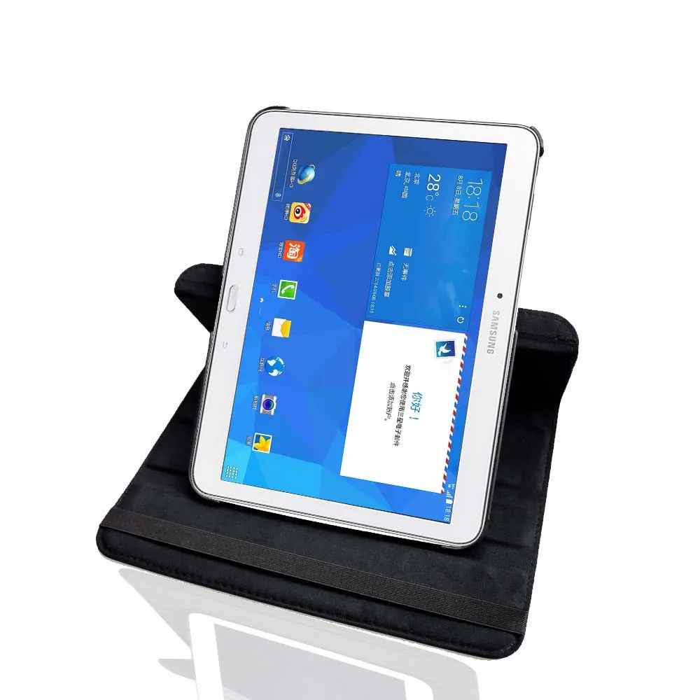 Вращающийся на 10 1 градусов смарт чехол из искусственной кожи для Samsung Galaxy Tab 4 360