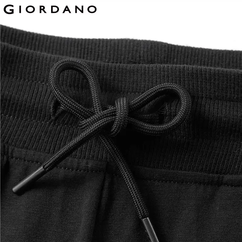 Giordano стрейчевые эластичные брюки для занятия бегом с зауженным низом и шнурком