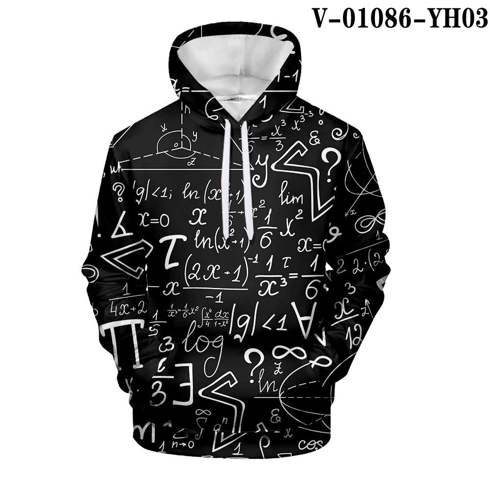V01086 Толстовка WAMNI Science Formula с разноцветным 3D принтом для мужчин и женщин, забавная математическая логистика, химия с капюшоном, уличные толстовки на осень - Цвет: V01086