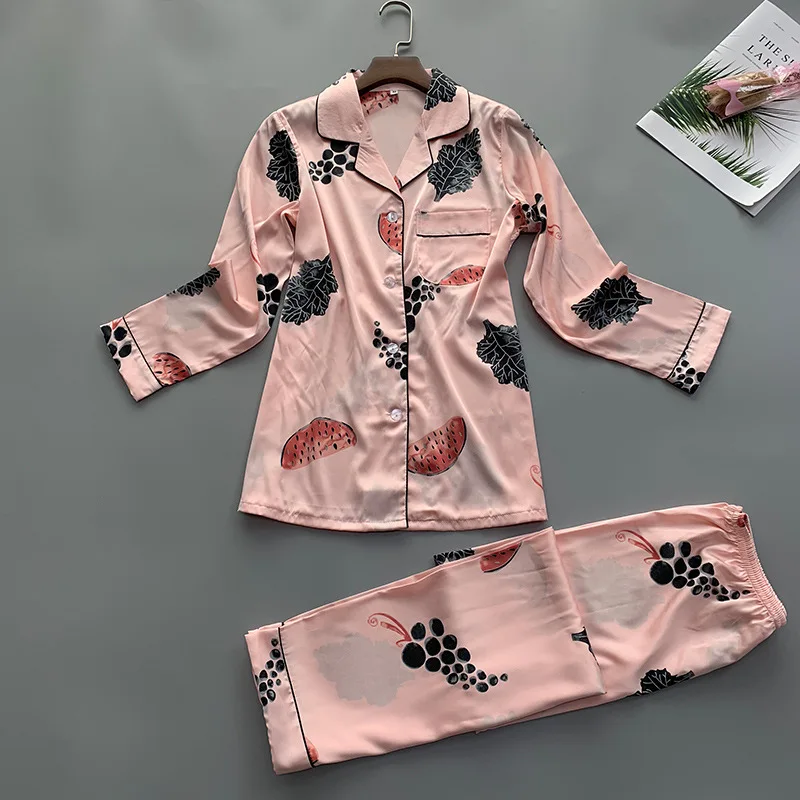 Летняя женская рубашка брюки пижамные комплекты одежда для сна Женская домашняя